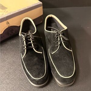 Hush Puppies Black and White Women's Oxford loafers